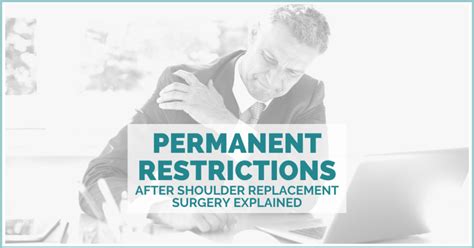 Regular work/strong must pay the same wages. . Permanent restrictions after shoulder surgery